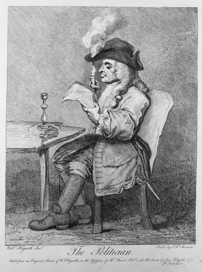 ジョンキースシャーウィンによってエッチングされた政治家、1775年 作： William Hogarth