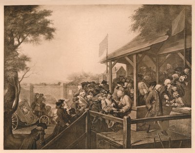 選挙のユーモアからの投票、プレートIII、1757 作： William Hogarth