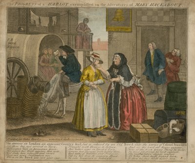 メアリーマックアバウトの冒険に例示された娼婦の進歩 作： William Hogarth