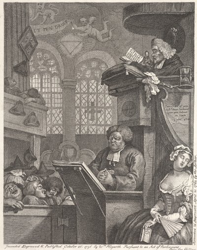 眠っている会衆 作： William Hogarth