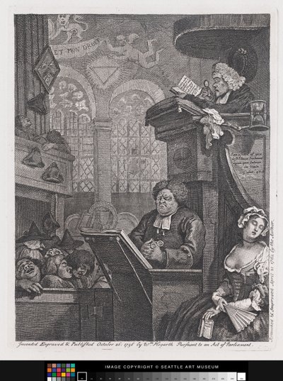 眠っている会衆 作： William Hogarth