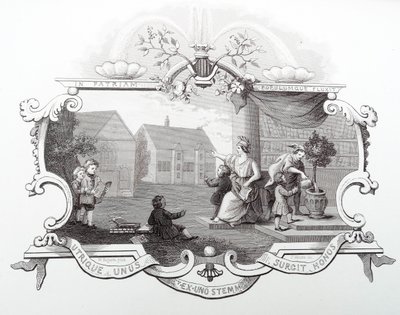 ティバートン学校の饗宴のチケット 作： William Hogarth