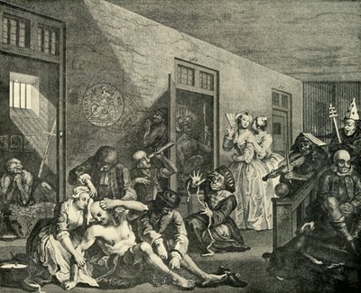 狂気の治療、1733年、1925年。 作： William Hogarth