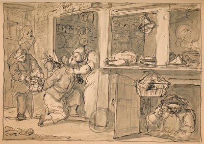 未使用の業界とアイドル状態の描画、1747。 作： William Hogarth