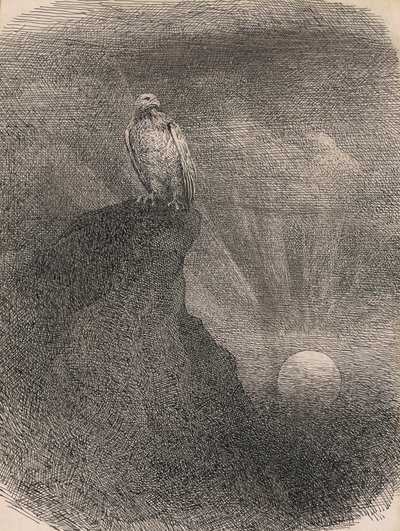 天才、1865-95（ボール紙にペン、インク、グラファイト） 作： William Holbrook Beard
