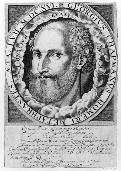 ジョージチャップマンの肖像（c.1559-1634）c.1609-10 作： William Hole