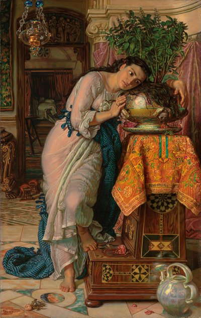 イザベラとバジルの鍋、1867年 作： William Holman Hunt