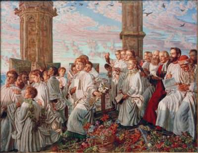 マグダレン・タワーのメーデー 作： William Holman Hunt