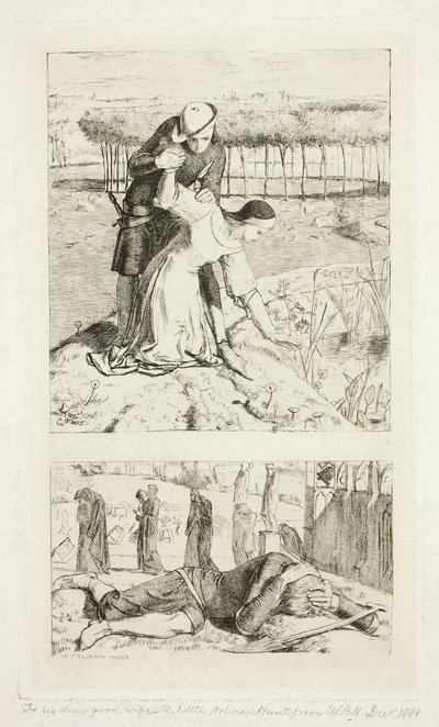 わが美しき淑女」（上）、「死にゆく淑女」（下）、『ジャーム』第1巻の扉絵 作： William Holman Hunt