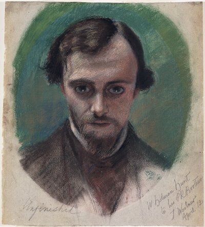 ダンテ・ガブリエル・ロセッティ（1828-82）の肖像 1853年 （紙にパステル、カラーチョーク） 作： William Holman Hunt