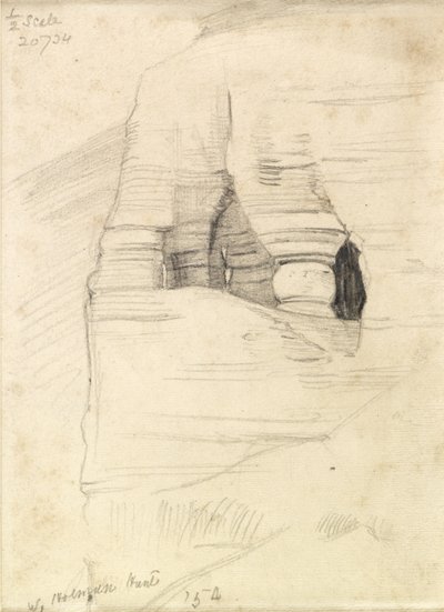 死海のワディズアラの岩、1854年 作： William Holman Hunt