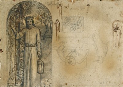 世界の光」のための研究、1851年～1853年 作： William Holman Hunt