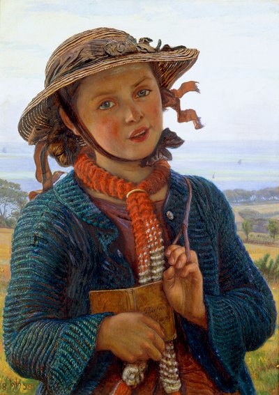 女子高生の賛美歌、1859 作： William Holman Hunt