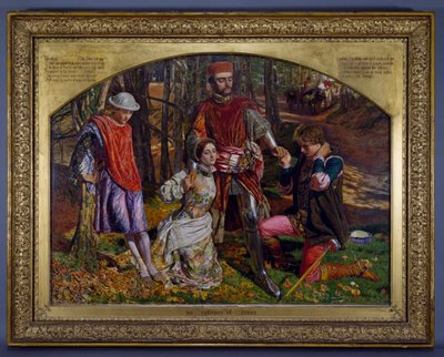 バレンタイン、シルビアをプロテウスから救助、1851年 作： William Holman Hunt
