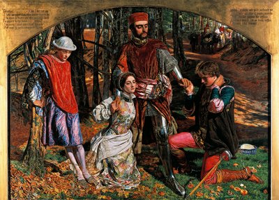 プロテウスからシルビアを救うヴァレンティノ 作： William Holman Hunt