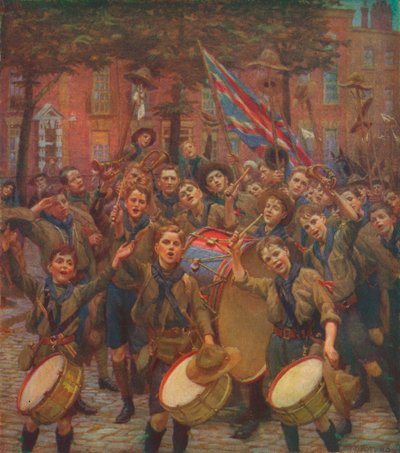 チーフスカウトの応援、c1914 1928 作： William Holt Yates Titcomb