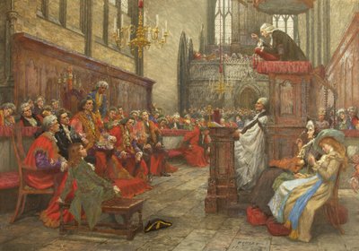 ブリストル市長と法人の前で説教するジョン・ウェスレー 作： William Holt Yates Titcomb