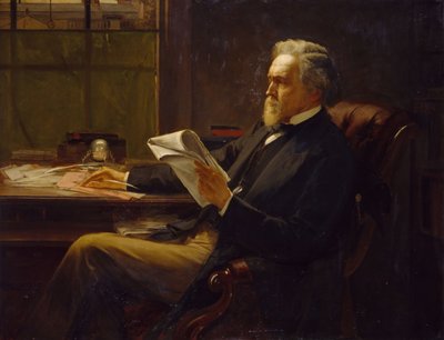 George Jacob Holyoake 1817-1906のポートレート。 作： William Holyoake