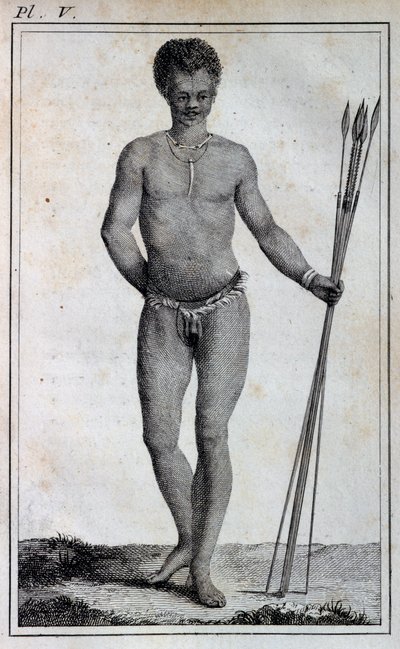 コイコイ人（ホッテントット）、「Le Vaillant Travels of the Interior Parts of Africa by the Cape of Good Hope, in year 1783」より。 作： William Home Lizars