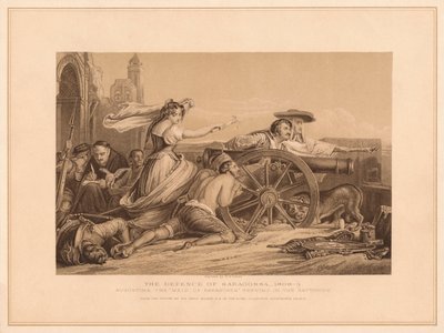 サラグーサの防衛、1808-9、1878 作： William Home Lizars