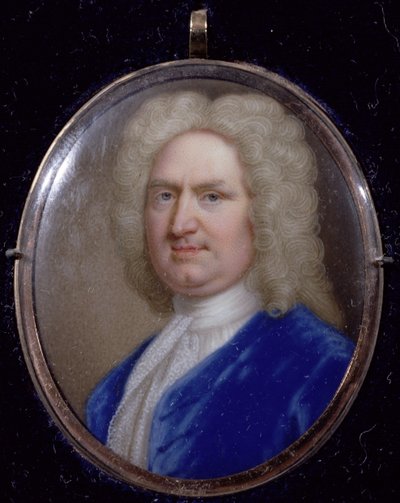 ジョージフレデリックヘンデルのミニチュア（1685-1759）（銅のエナメル） 作： William Hopkins Craft