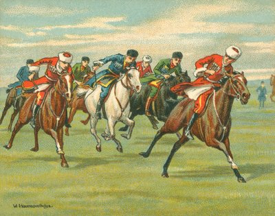 歴史的・近代的なレース、コサックの馬のレース（クロモリト 作： William Hounsom Byles