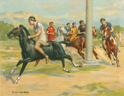 歴史的・近代的なレース、ギリシャの馬のレース（クロモリト 作： William Hounsom Byles