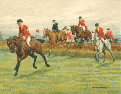 歴史的なレースと近代的なレース、ポイント・ツー・ポイント・レース（クロモリト 作： William Hounsom Byles
