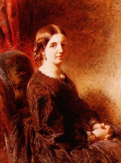 ハギンズ夫人とされる座った女性の肖像 作： William Huggins