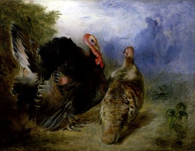 七面鳥（油彩・ボード） 作： William Huggins