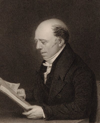 Vincent Novello 1781-1861 の肖像、1830 年。 作： William Humphrys