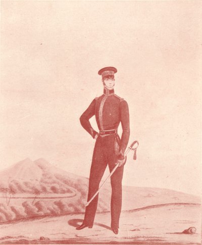 マドラスアーミーライフルの将校、服を脱ぎ、c1837-1843、1909 作： William Hunsley