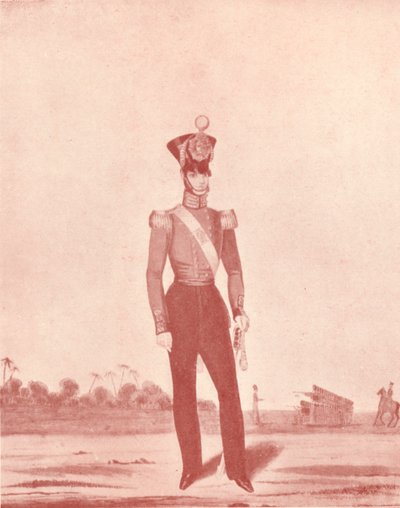 マドラス歩兵連隊の将校、c1837-1843、1909 作： William Hunsley