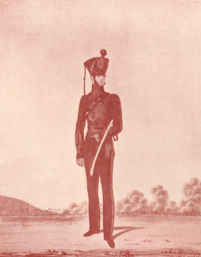 マドラスアーミーライフルの役員、c1837-1843、1909 作： William Hunsley