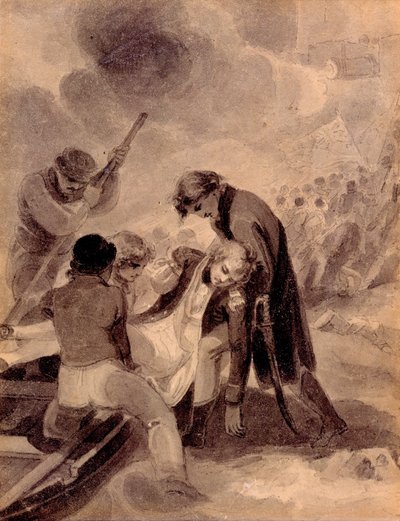 テネリフェ事件、1808年（紙にトイレ） 作： William I Bromley