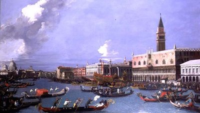 昇天祭の日にモーロに戻るブシントーロ号（ヴェネツィア 作： William James