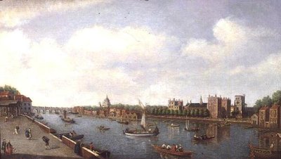 ランベス宮殿のテムズ川の眺め、1770年頃 作： William James