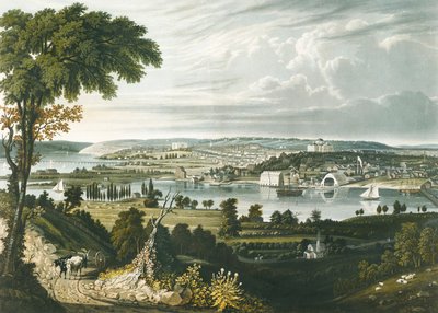 ネイビーヤードの向こうから見たワシントン市 作： William James Bennett