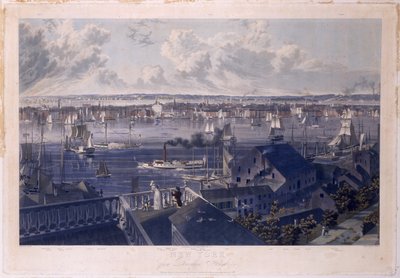 1837年のブルックリンハイツのニューヨーク（手描きのエッチングとアクアチント） 作： William James Bennett