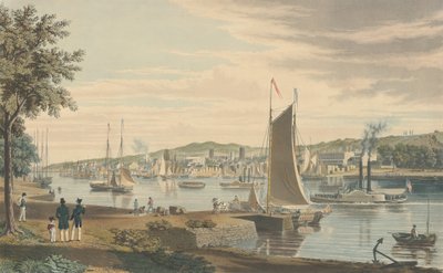 トロイUnited States Arsenalの前のハドソンの西岸から撮影、パブ1838年。 作： William James Bennett
