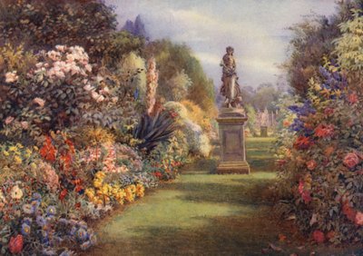 ハンプトン・コートの芝生の散歩道（カラーリトグラフ） 作： William James Day