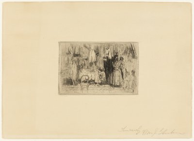 ドレスメーカーで 作： William James Glackens