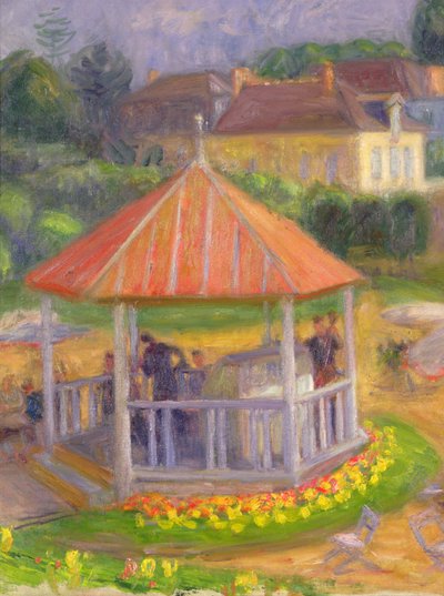 バンドスタンド（油彩、キャンバス、ボード） 作： William James Glackens