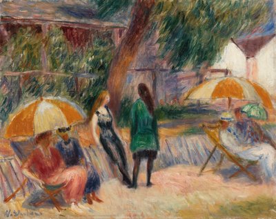 人物がいるビーチ、ベルポート 作： William James Glackens