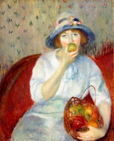 グリーンアップルの女の子 作： William James Glackens