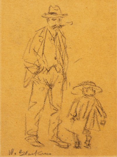 子供を持つ男 作： William James Glackens