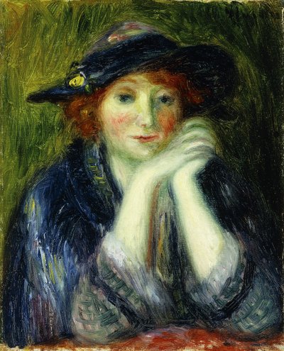 アーティストのモデルの肖像画研究 作： William James Glackens