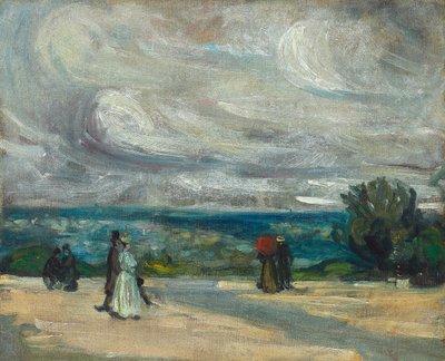 テラス（キャンバスに油彩） 作： William James Glackens