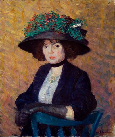 緑の帽子の女 作： William James Glackens