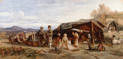 砂漠の野営 1844-45年頃 油彩・カンヴァス 作： William James Muller